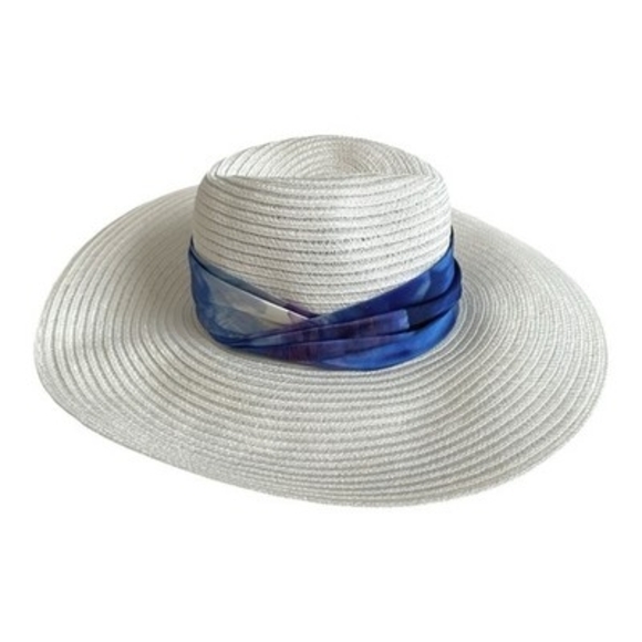 Eugenia Kim Cassidy Satin Trim Fedora Sun Hat Hemp Blend White Womens One Size main image 6